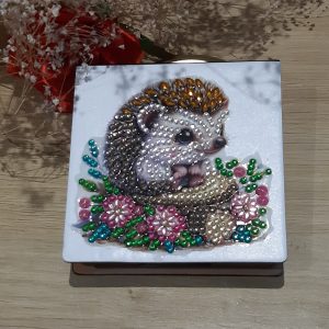 Boîte à post-it de Luxe - Décor hérisson enchanté