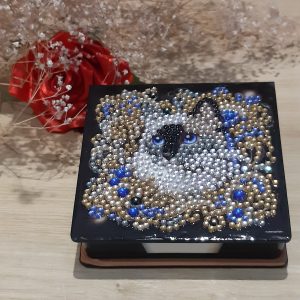 Boîte à post-it de Luxe - Décor chat cosmique